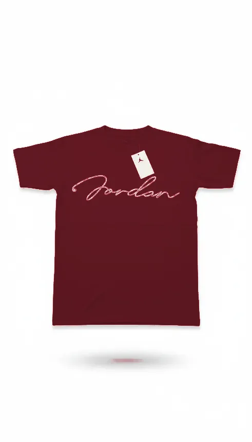 Remera Script Bordó